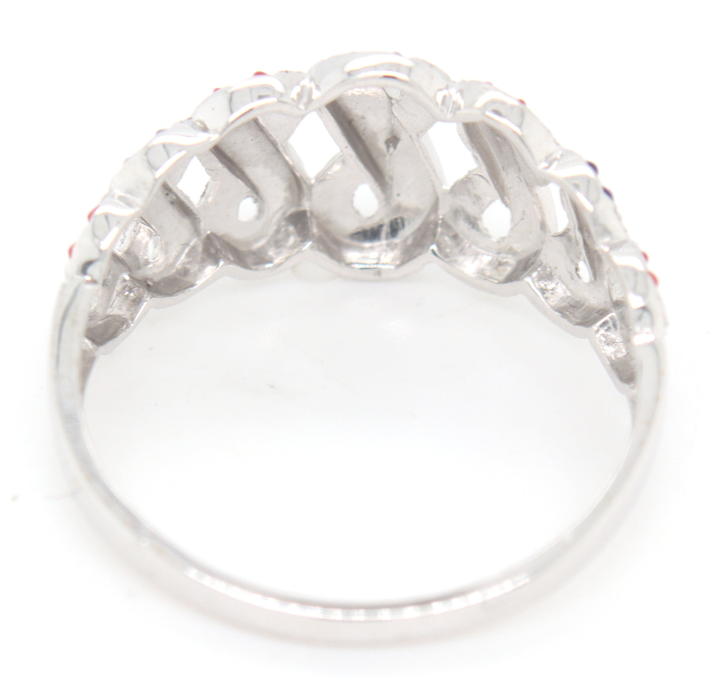 14kt White gold Enamel ring