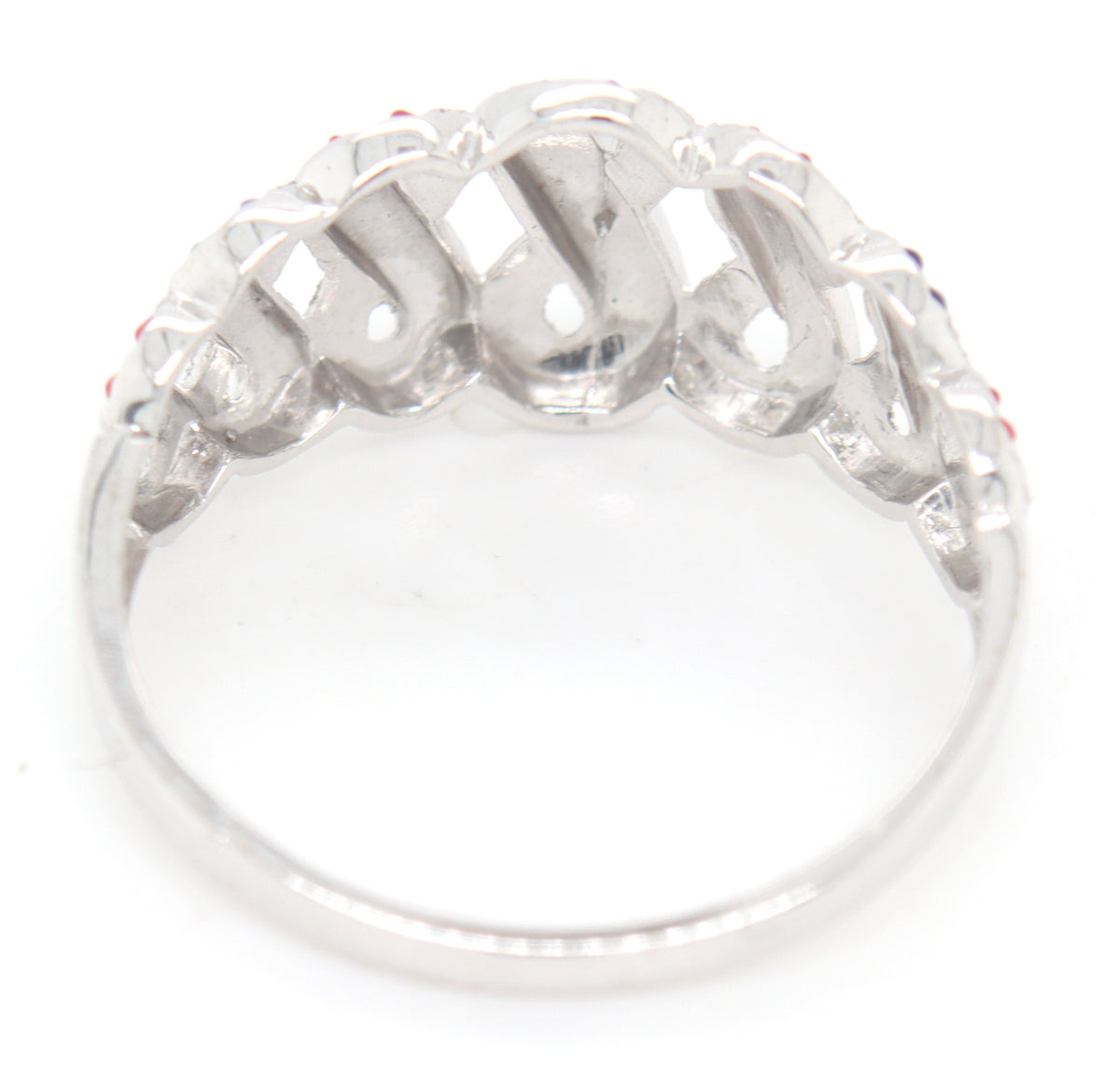 14kt White gold Enamel ring