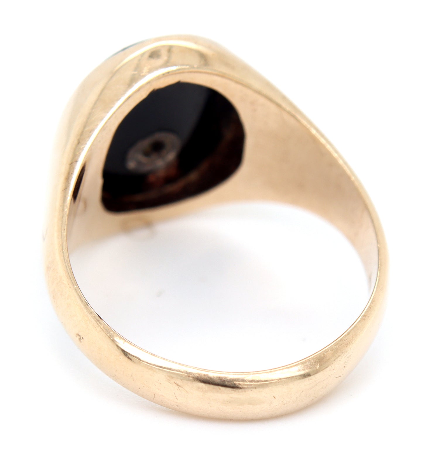 10kt Yellow gold black onyx ring