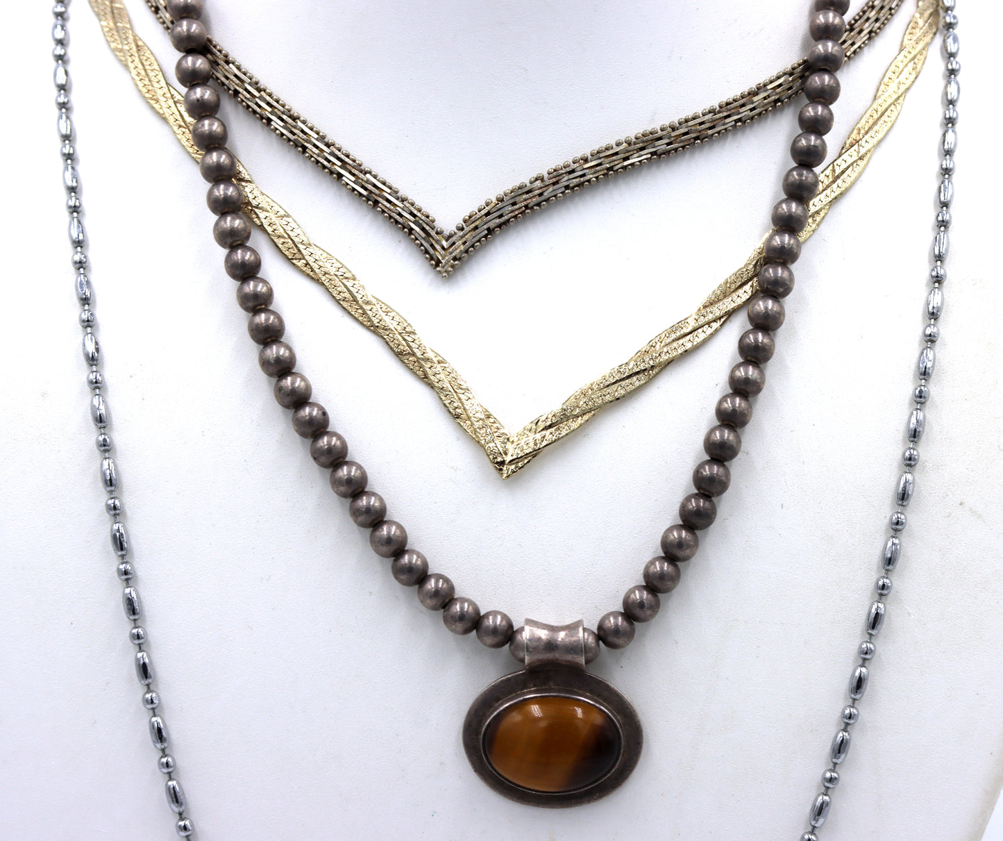 Group lot of 4 Vintage 925 sterling silver necklaces