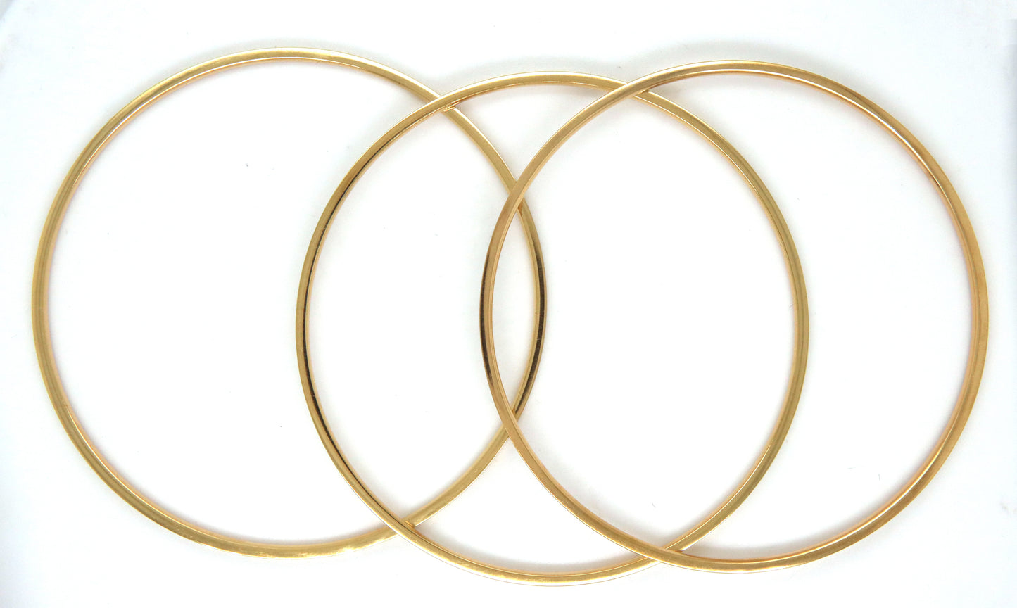 Set of 3 gold plated bangles