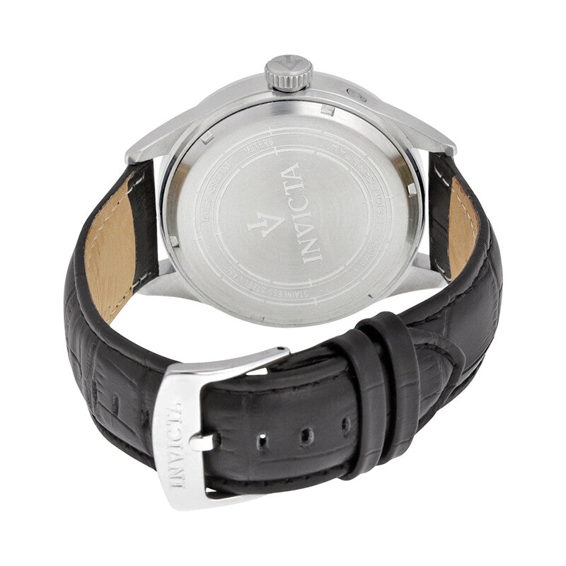 Invicta Vintage Black Dial Leather Strap Men's Watch