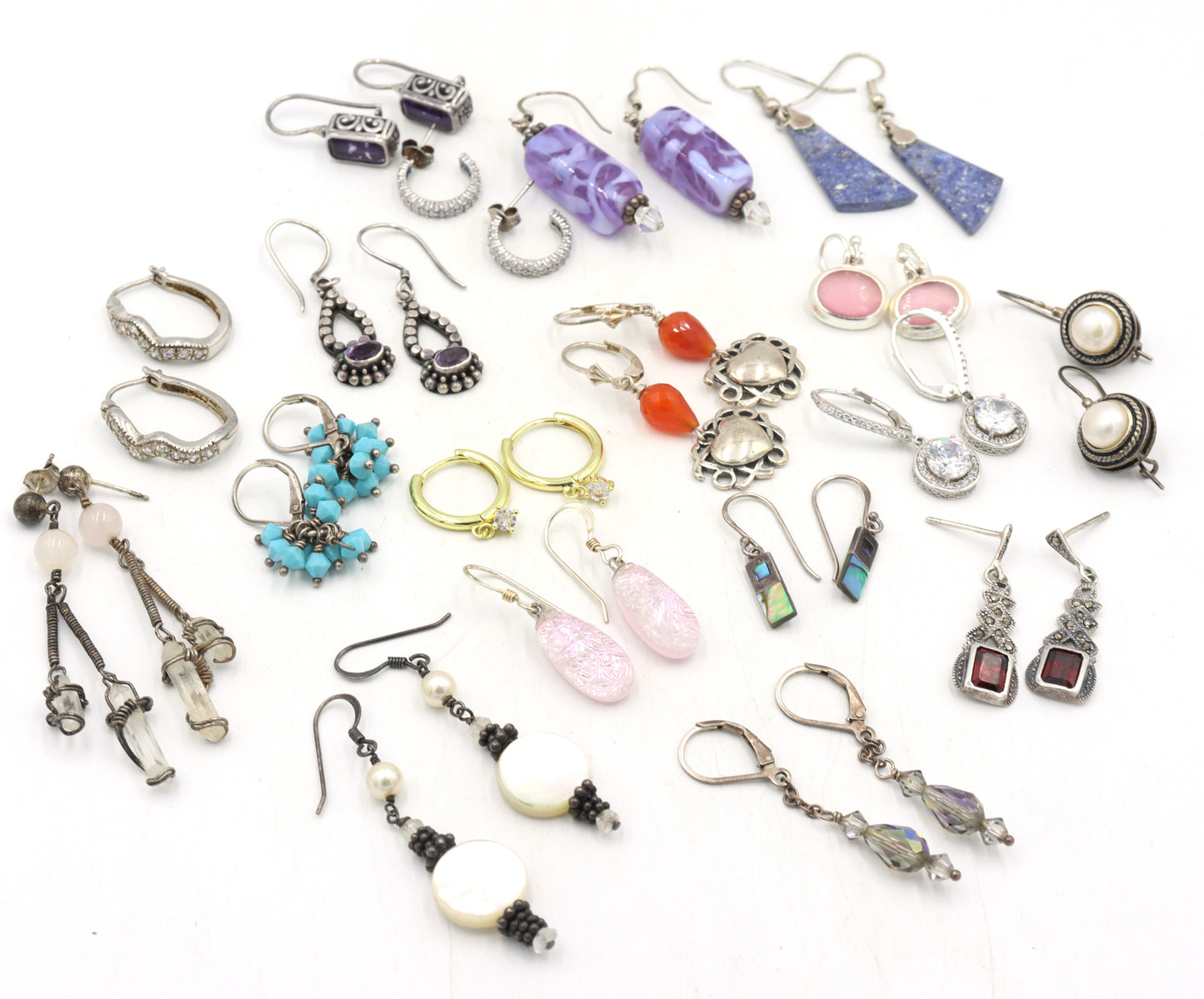 Group lot of Vintage 925 sterling silver earrings