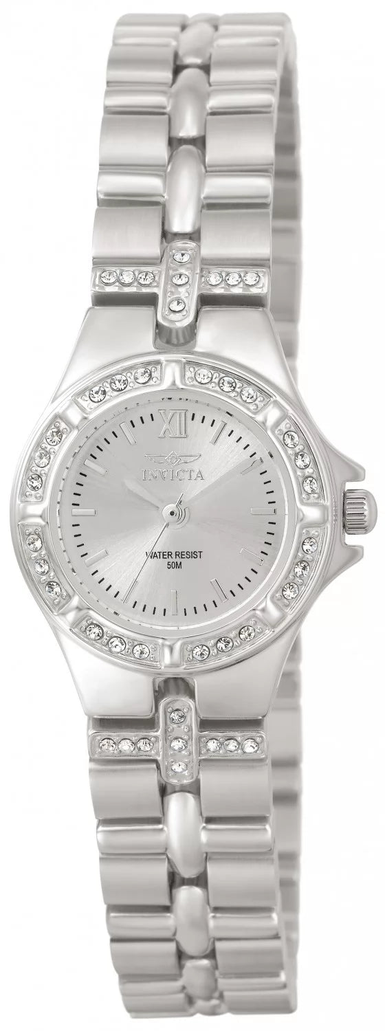 Invicta Women's 0132 Wildflower Quartz 3 Hand Silver Dial Watch
