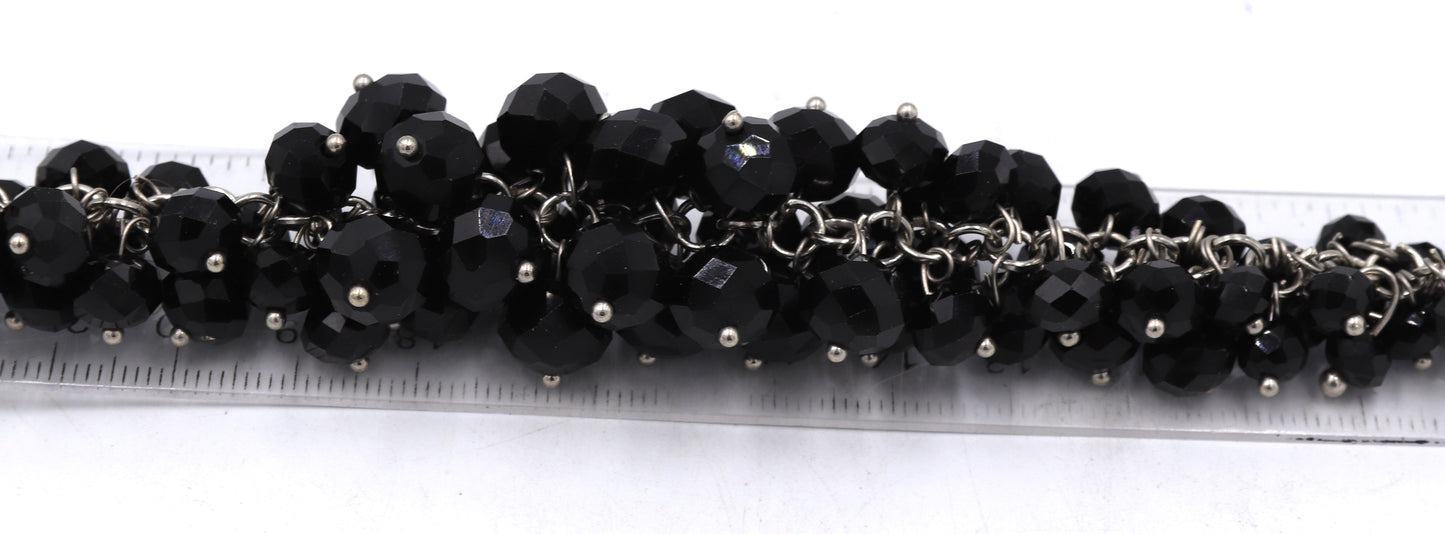 Lot of 2 crystal cluster bracelets