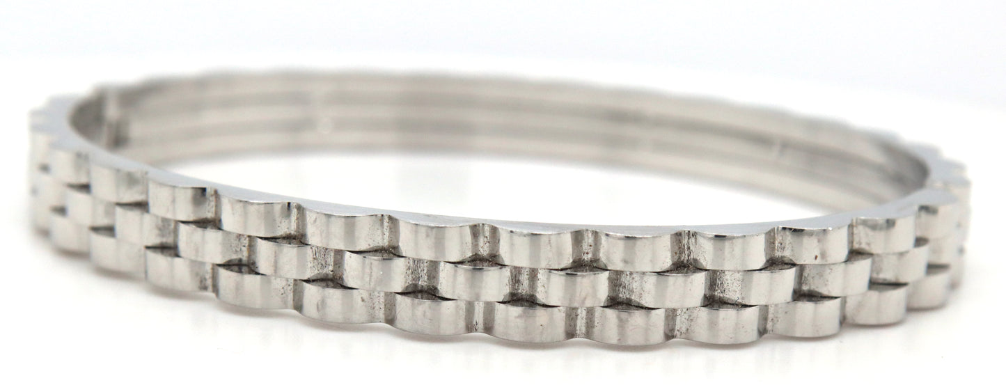 Stainless steel Rolex style bangle bracelet