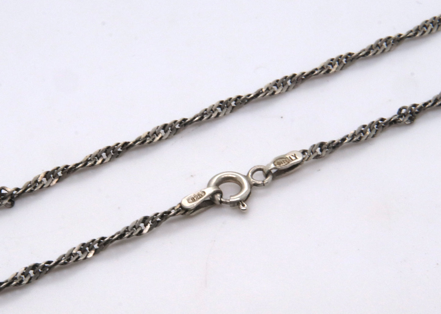 Vintage Sterling Silver Rope Chain Necklace