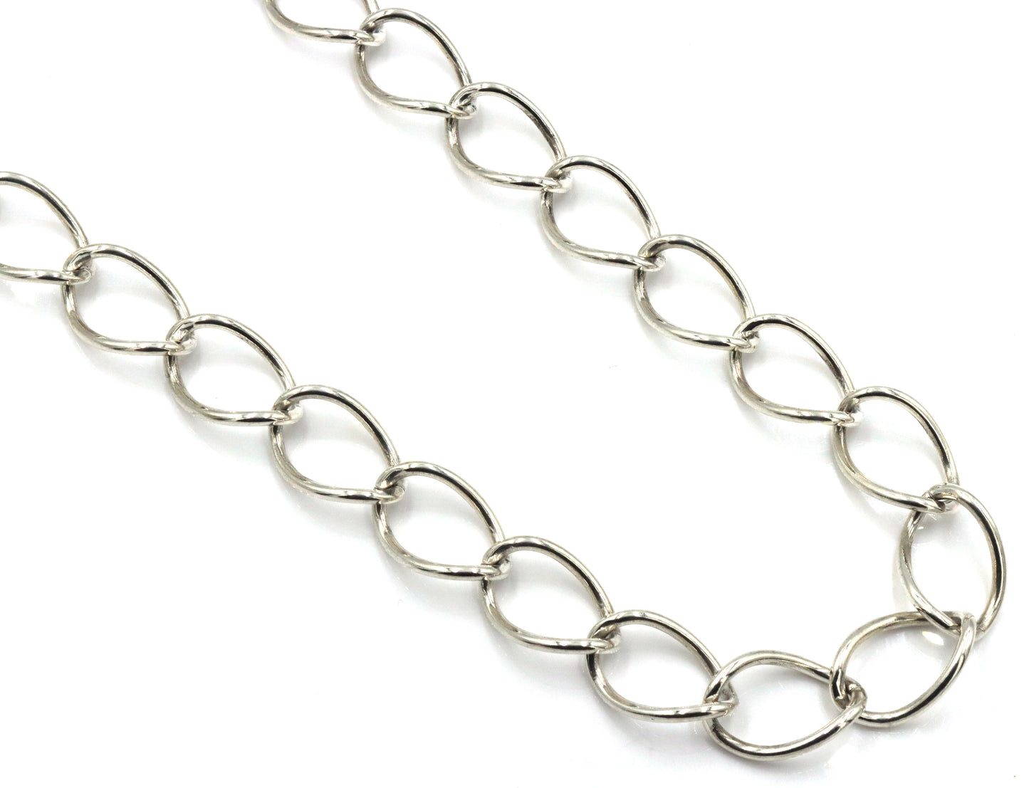 925 Sterling silver oval link necklace