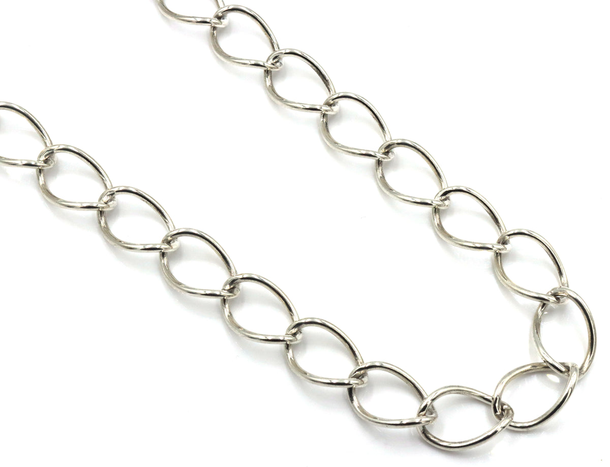 925 Sterling silver oval link necklace
