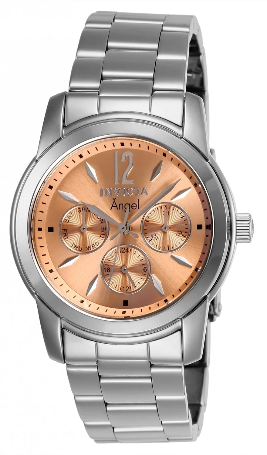 Invicta Women's 0462 Angel Quartz Chronograph Rose Gold Dial Watch