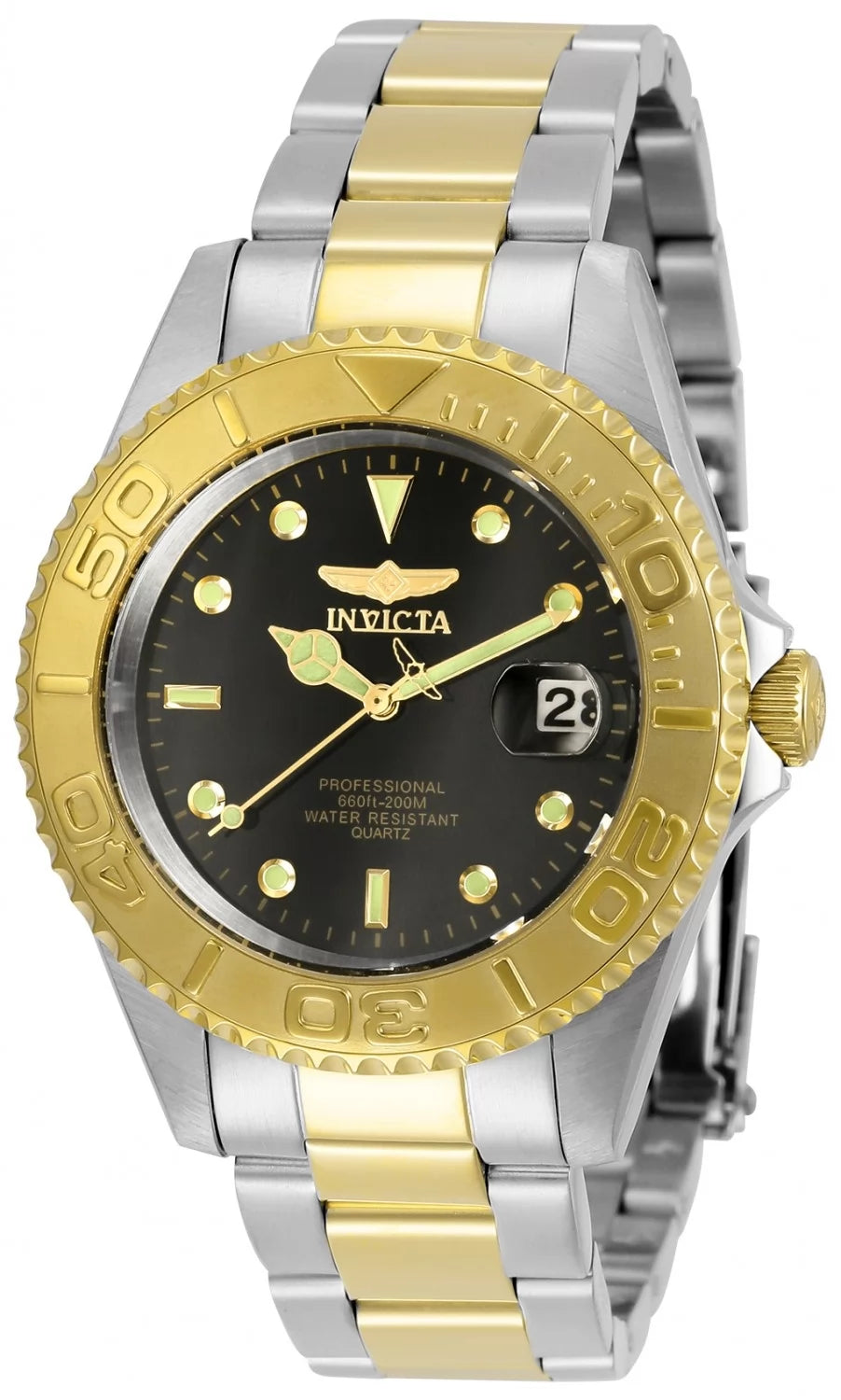 Invicta Men's 29941 Pro Diver Quartz 3 Hand Black Dial Watch