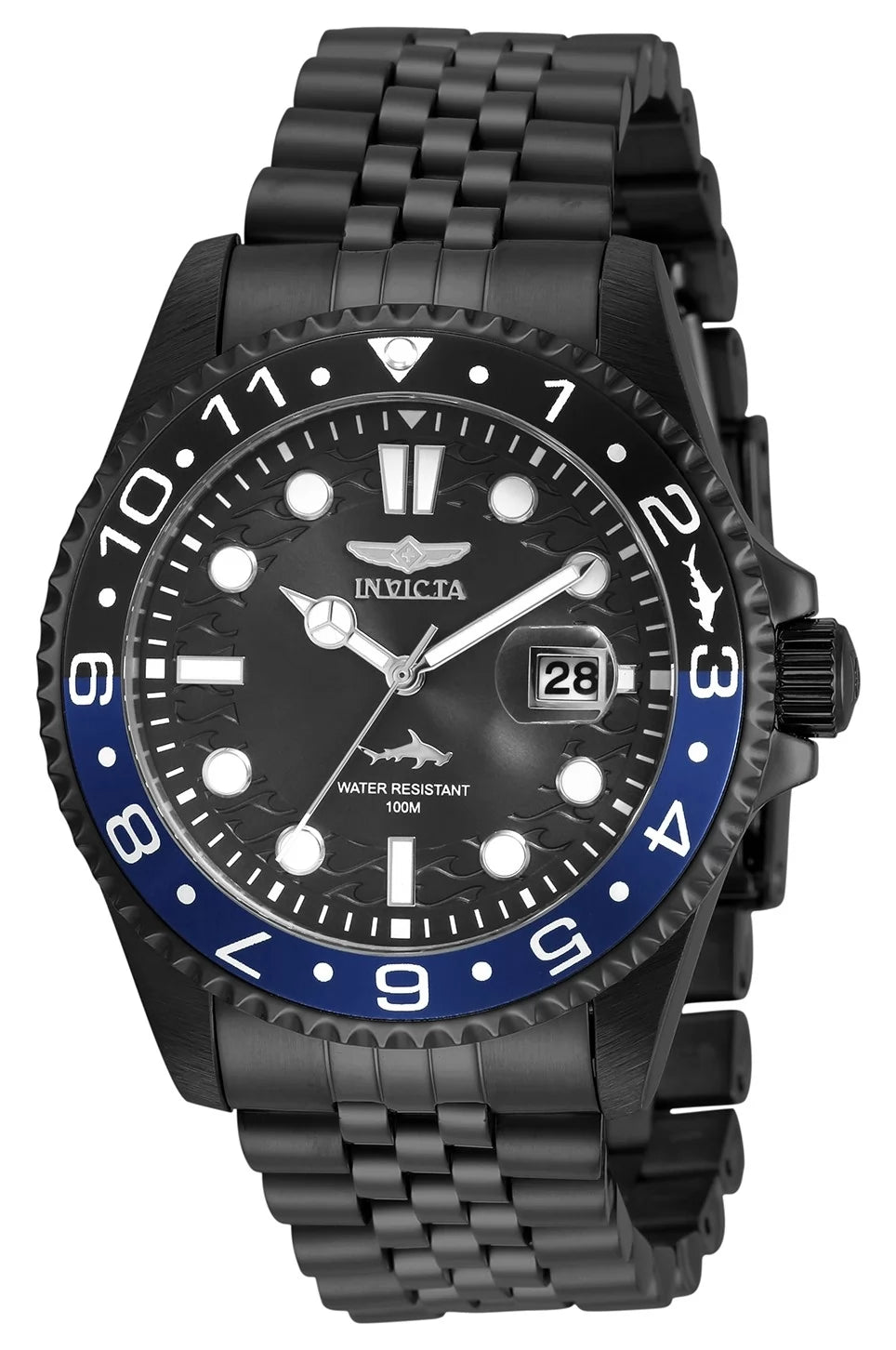 Invicta Men's 30627 Pro Diver Quartz 3 Hand Black Dial Watch