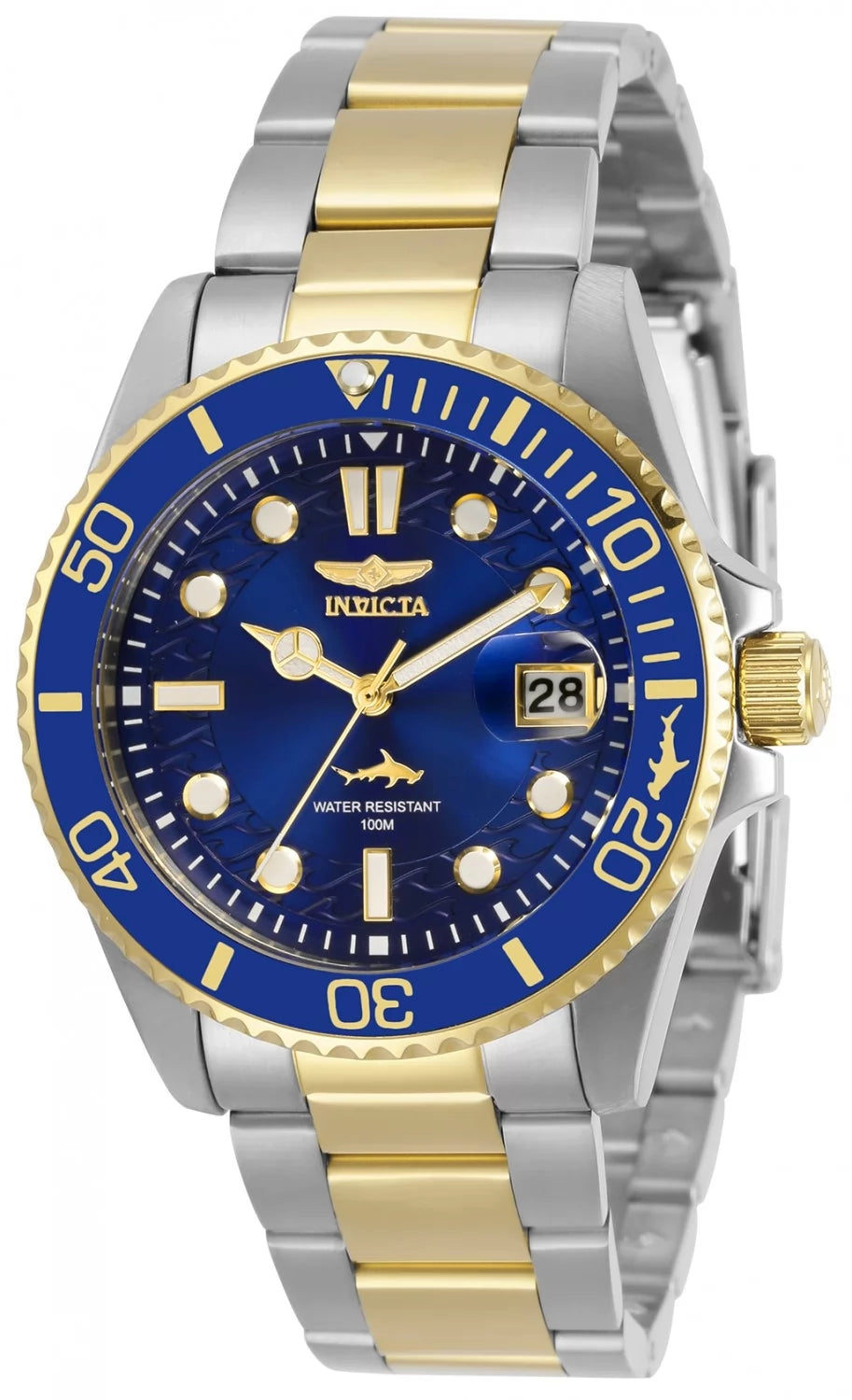 Invicta Lady 30481 Pro Diver Quartz 3 Hand Blue Dial Watch