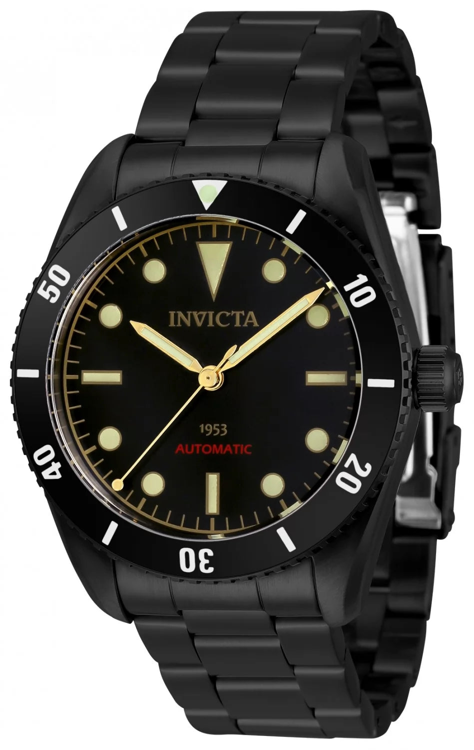 Invicta Men's 34337 Pro Diver Automatic 3 Hand Black Dial Watch
