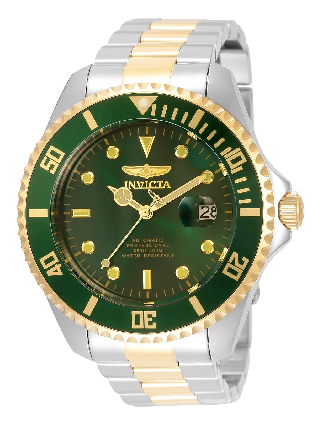 Invicta Men's 35727 Pro Diver Automatic 3 Hand Green Dial Watch
