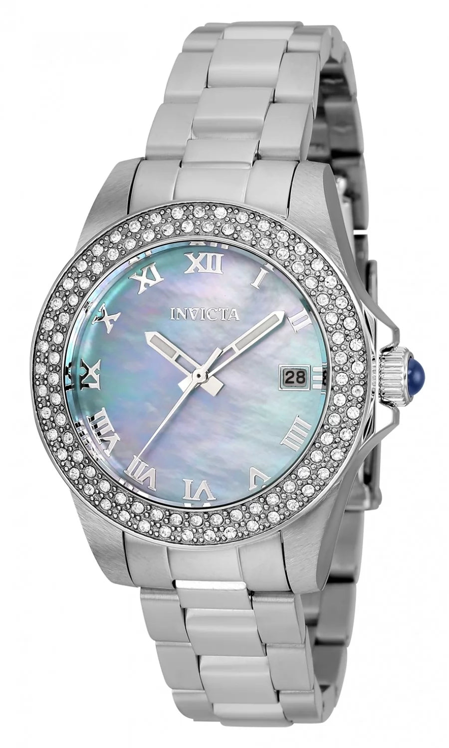 Invicta Women's 36071 Angel Quartz 3 Hand Light Blue Dial Watch