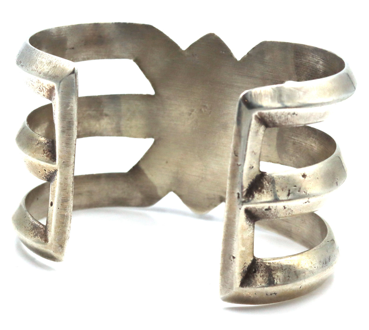 925 Sterling Silver Vintage Coral Turquoise Cuff Bracelet
