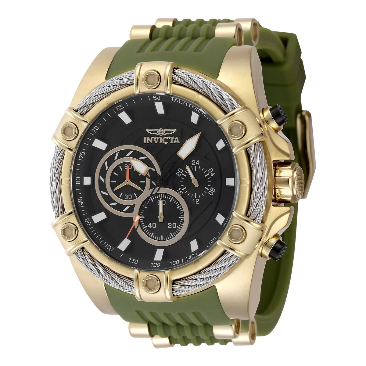 Invicta Men's 48385 Bolt Quartz VD54 Black Dial Watch