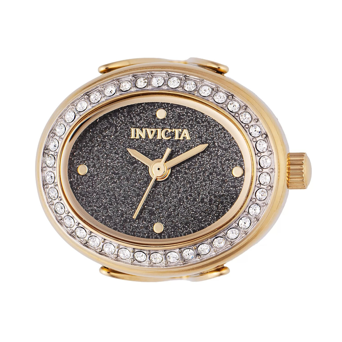 Invicta Women's 49601 Mini Quartz 2 Hand Black Dial Ring Watch