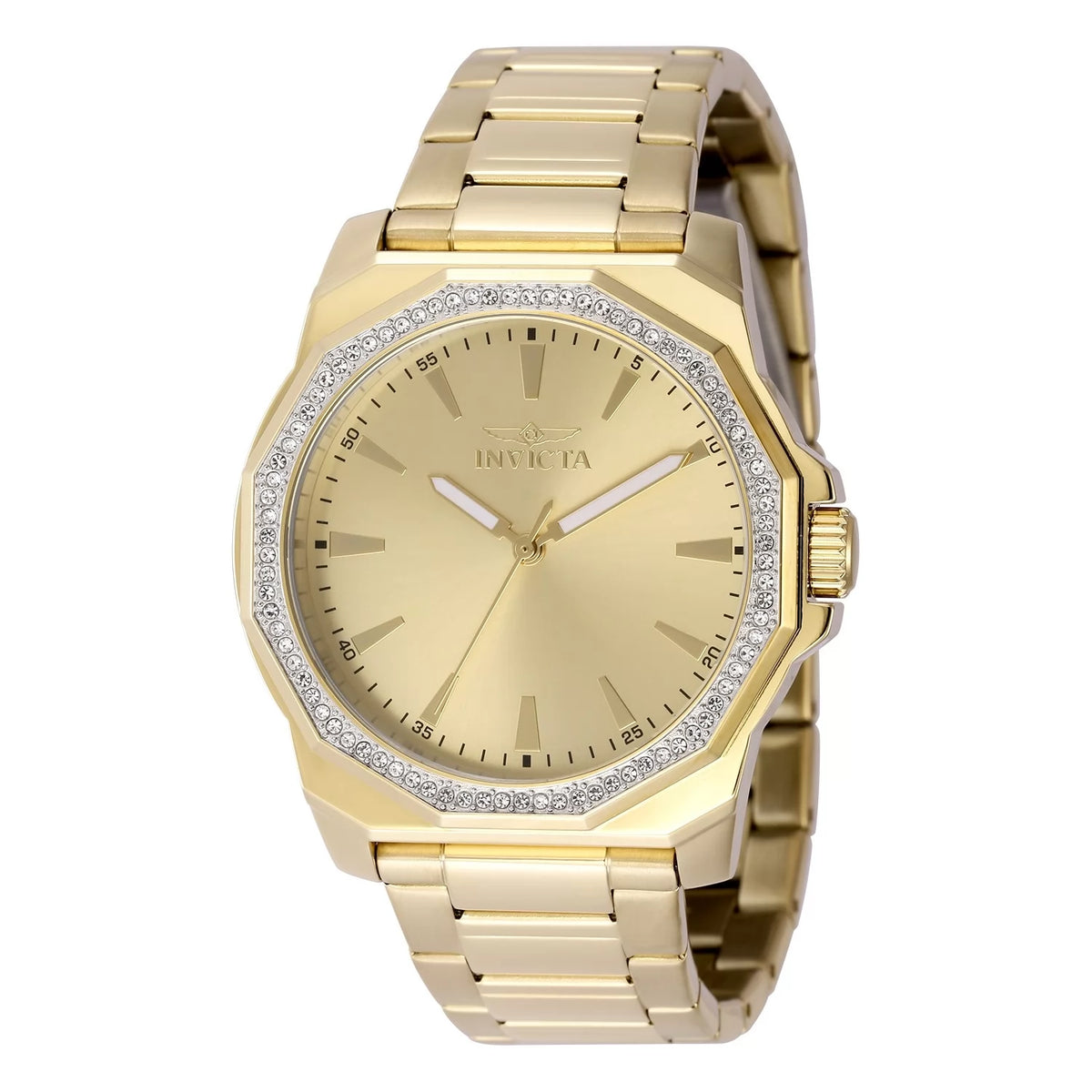 Invicta Men's 49108 Speedway Quartz 3 Hand Gold Dial Watch