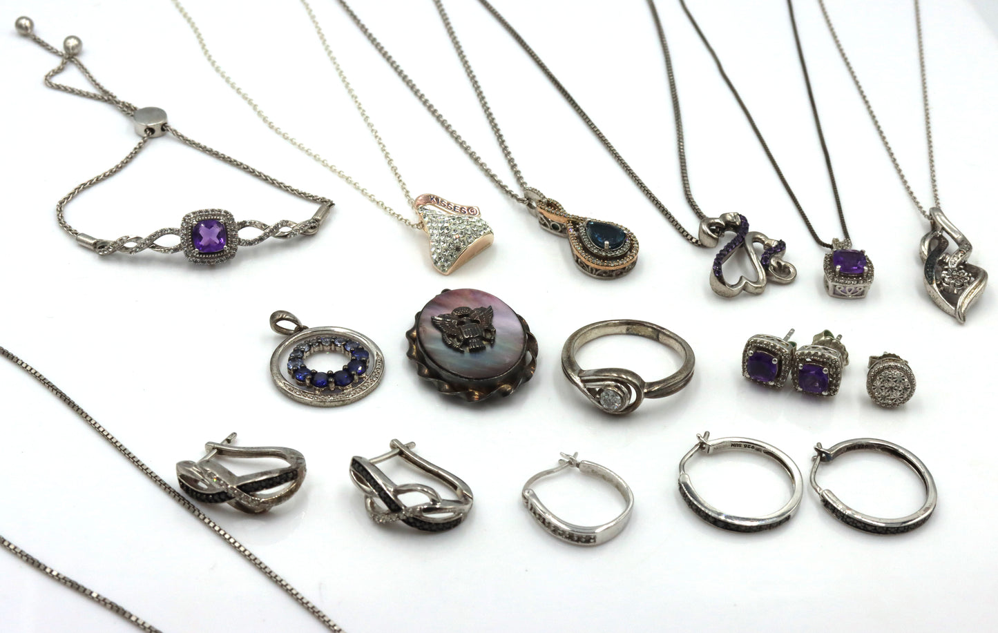 Group lot of Vintage 925 sterling silver mixed jewelry
