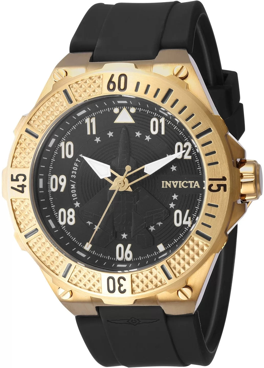 Invicta Men's 39889 Aviator Quartz Multifunction Black Dial Watch