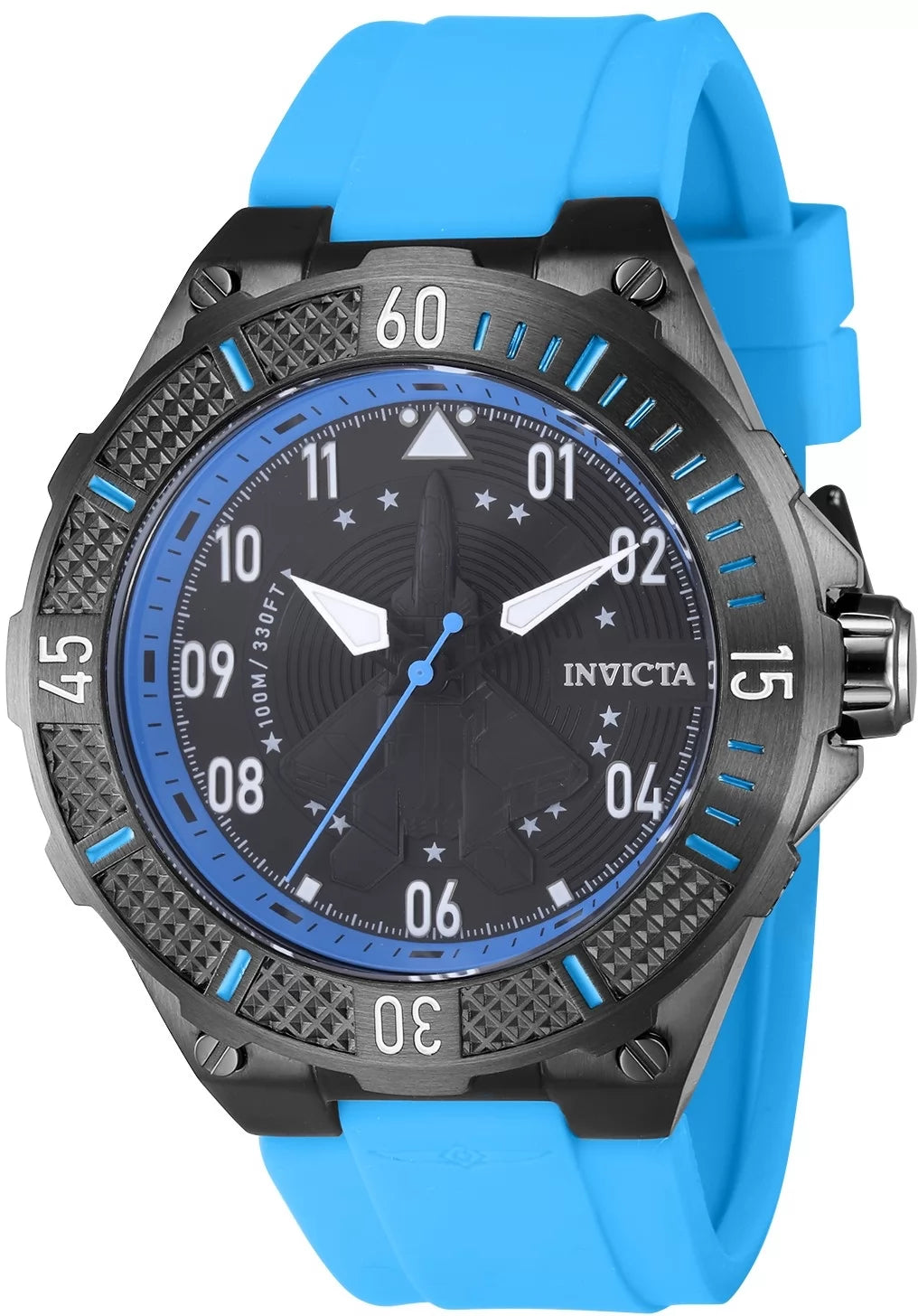 Invicta Men's 39898 Aviator Quartz Multifunction Black Dial Watch