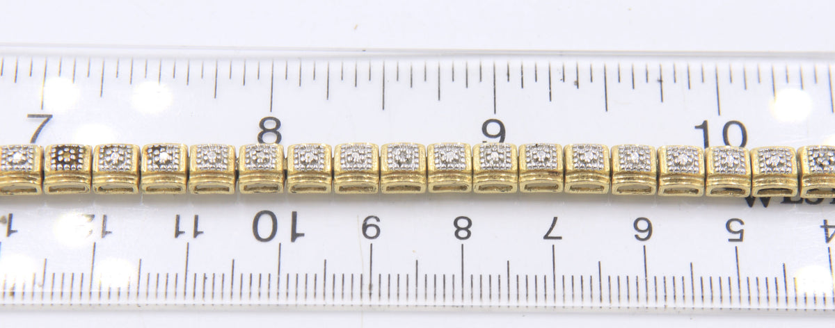Group lot of 2 cubic zirconia bracelets in 925 sterling silver