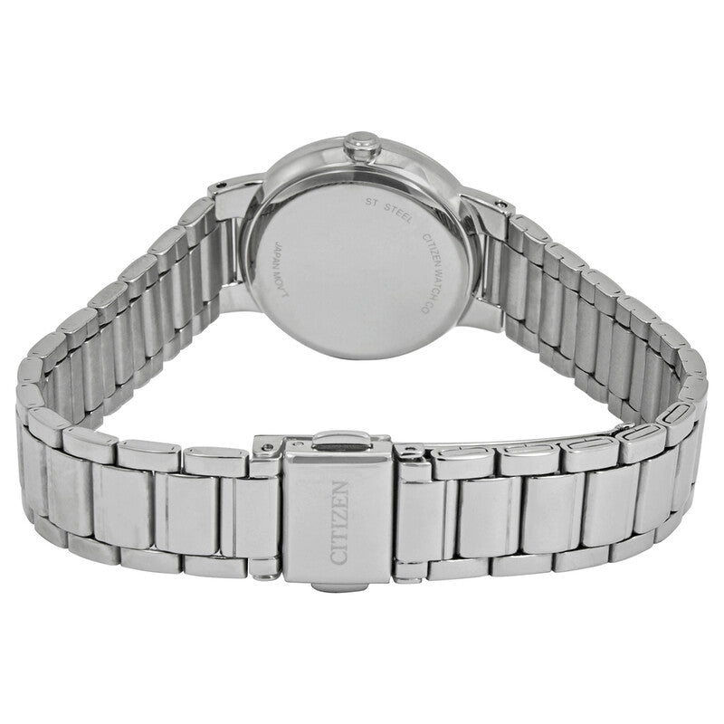 Citizen Quartz Black Dial Stainless Steel Ladies Watch