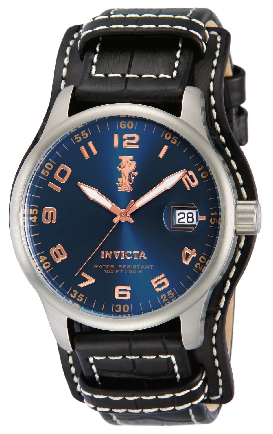 Invicta Men's 12978 I-Force Quartz 3 Hand Blue Dial Watch