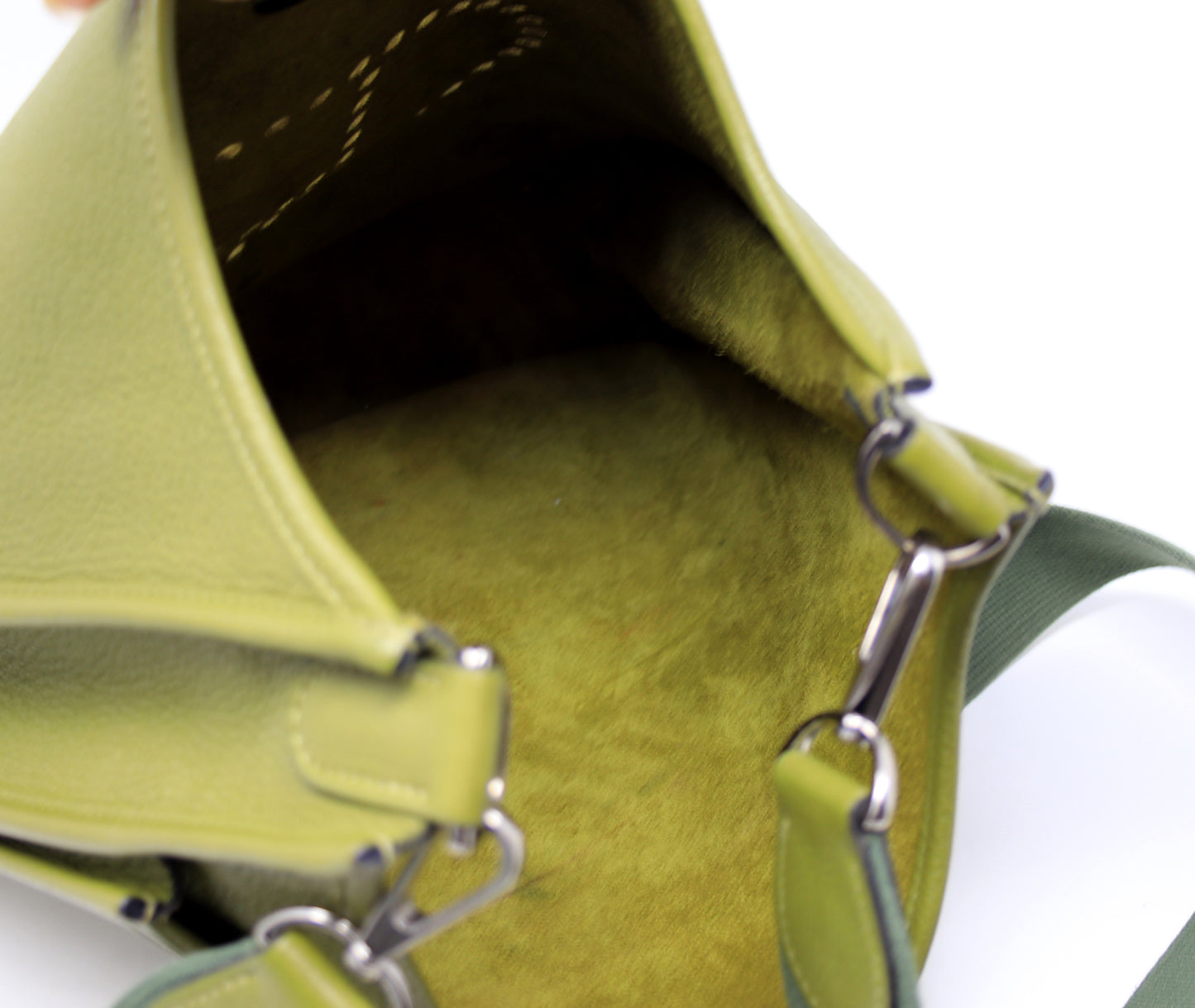 Hermes Evelyn 3GM chartreuse shoulder bag