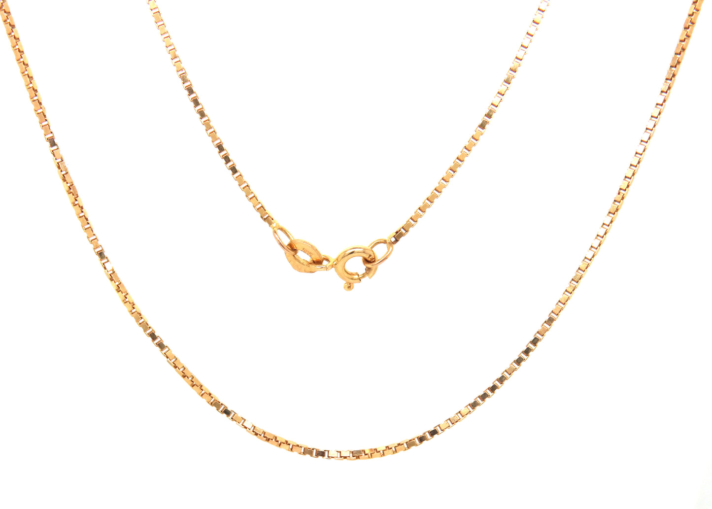 14kt Yellow gold box chain necklace