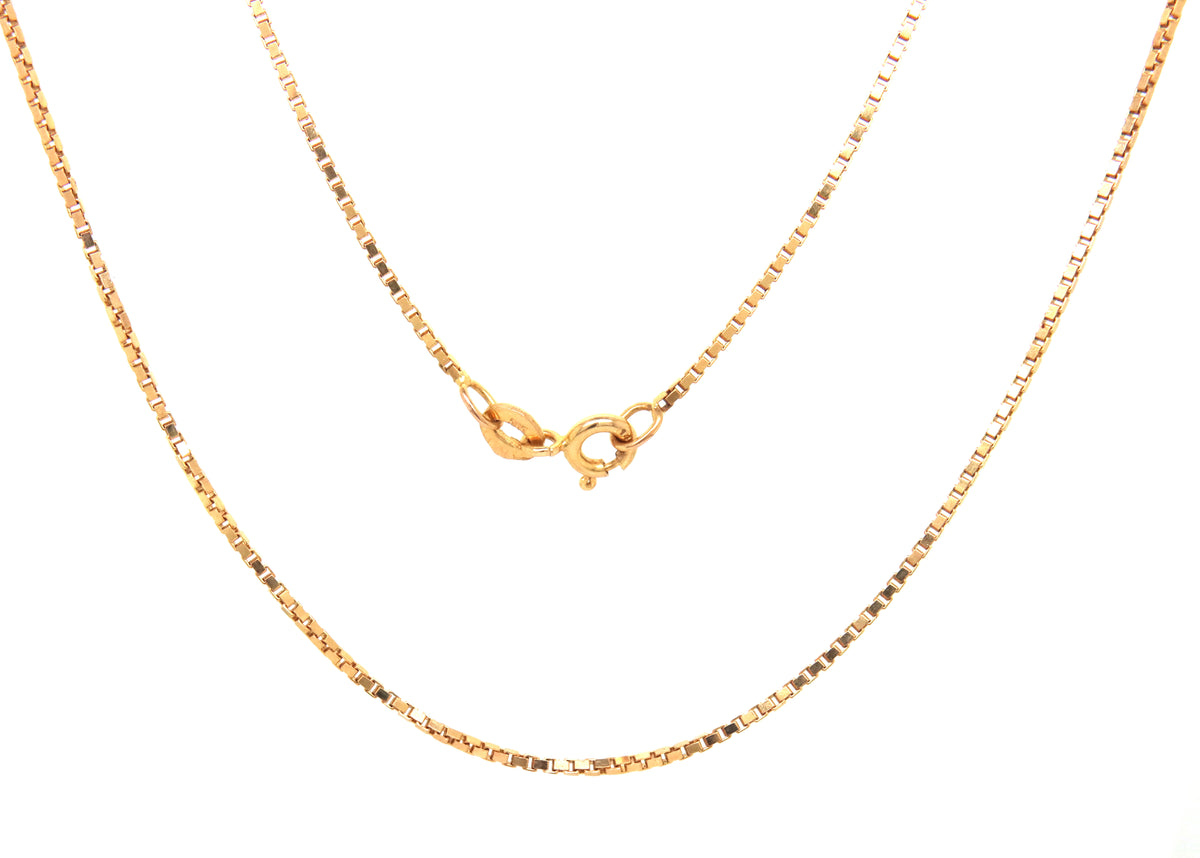 14kt Yellow gold box chain necklace