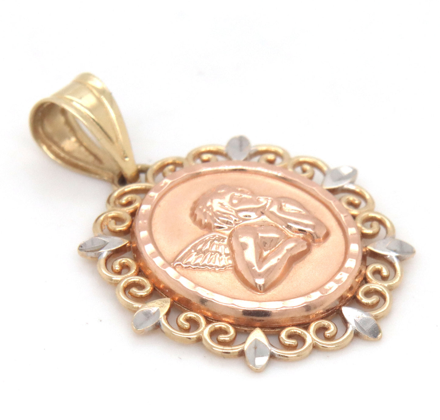 14kt Yellow gold religious pendant