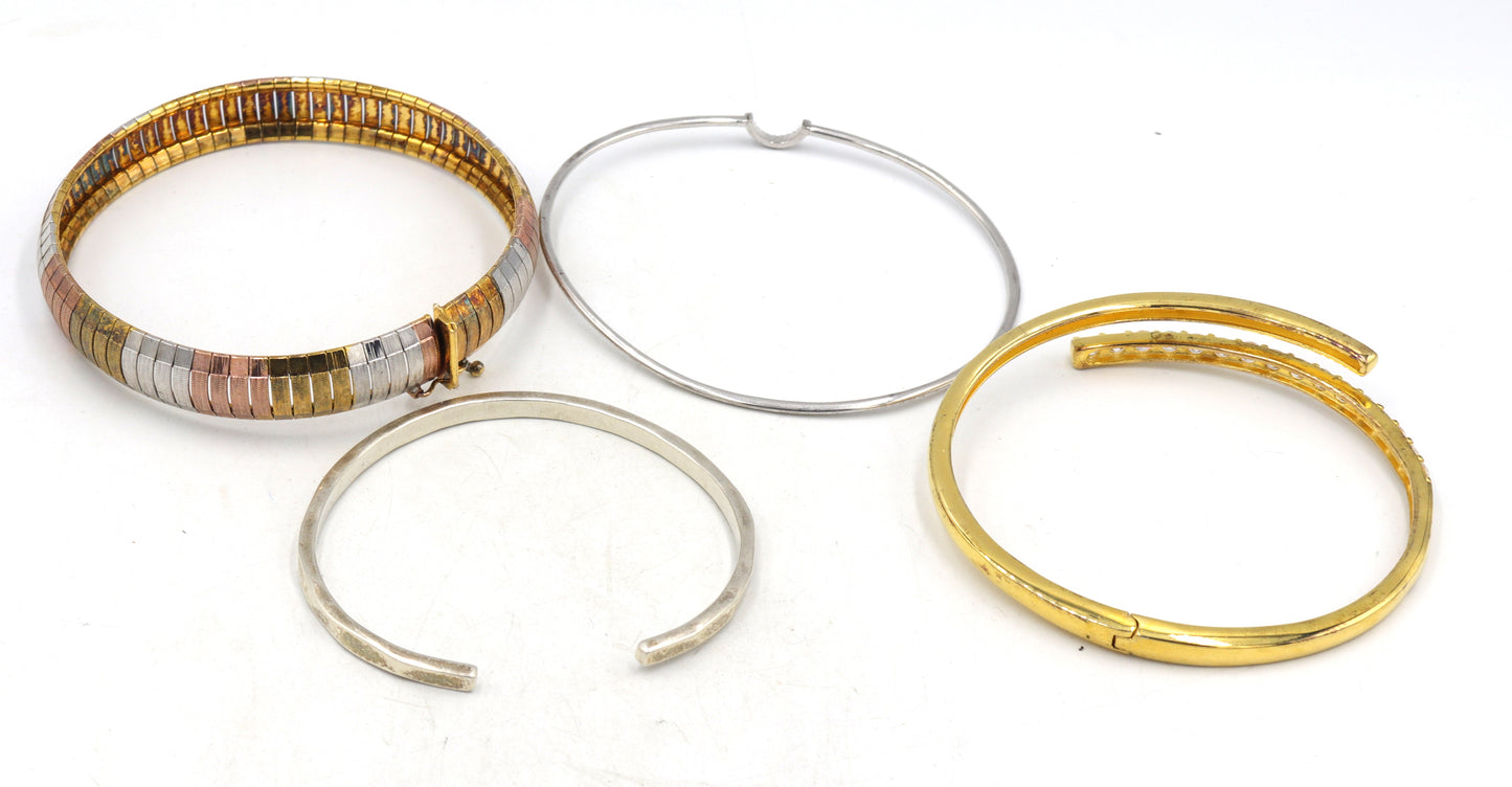 Group lot of Vintage 925 sterling silver bangles