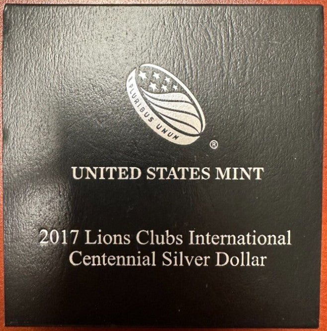 2017 Lion Clubs US Mint International Centennial Silver Dollars