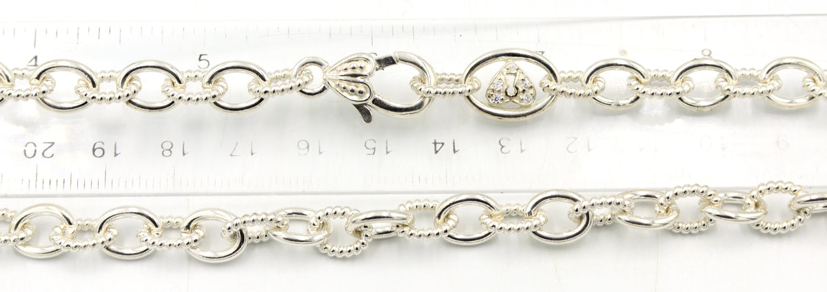 Judith Ripka key to my heart cable link chain necklace