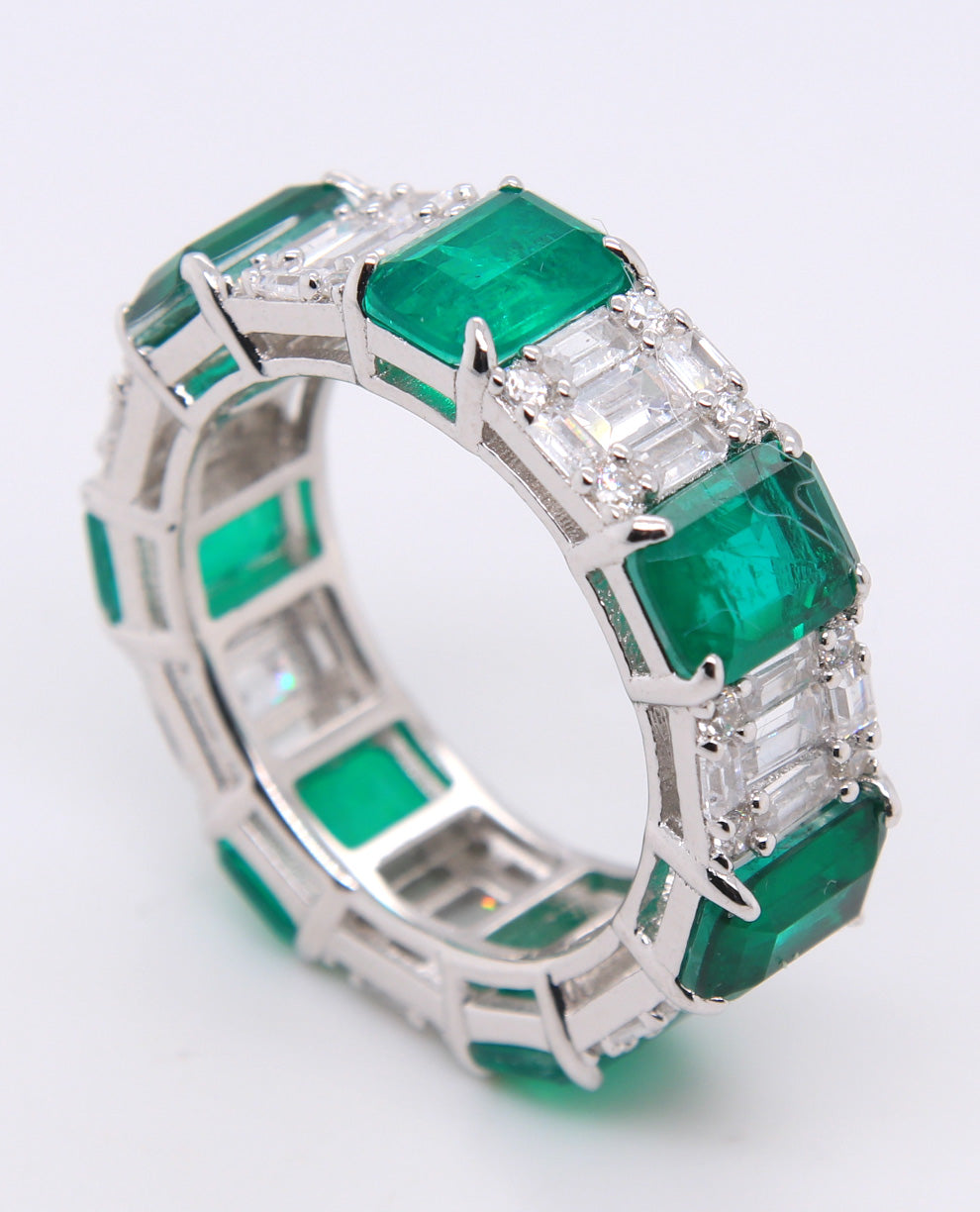 925 Sterling Silver Cubic Zirconia Band