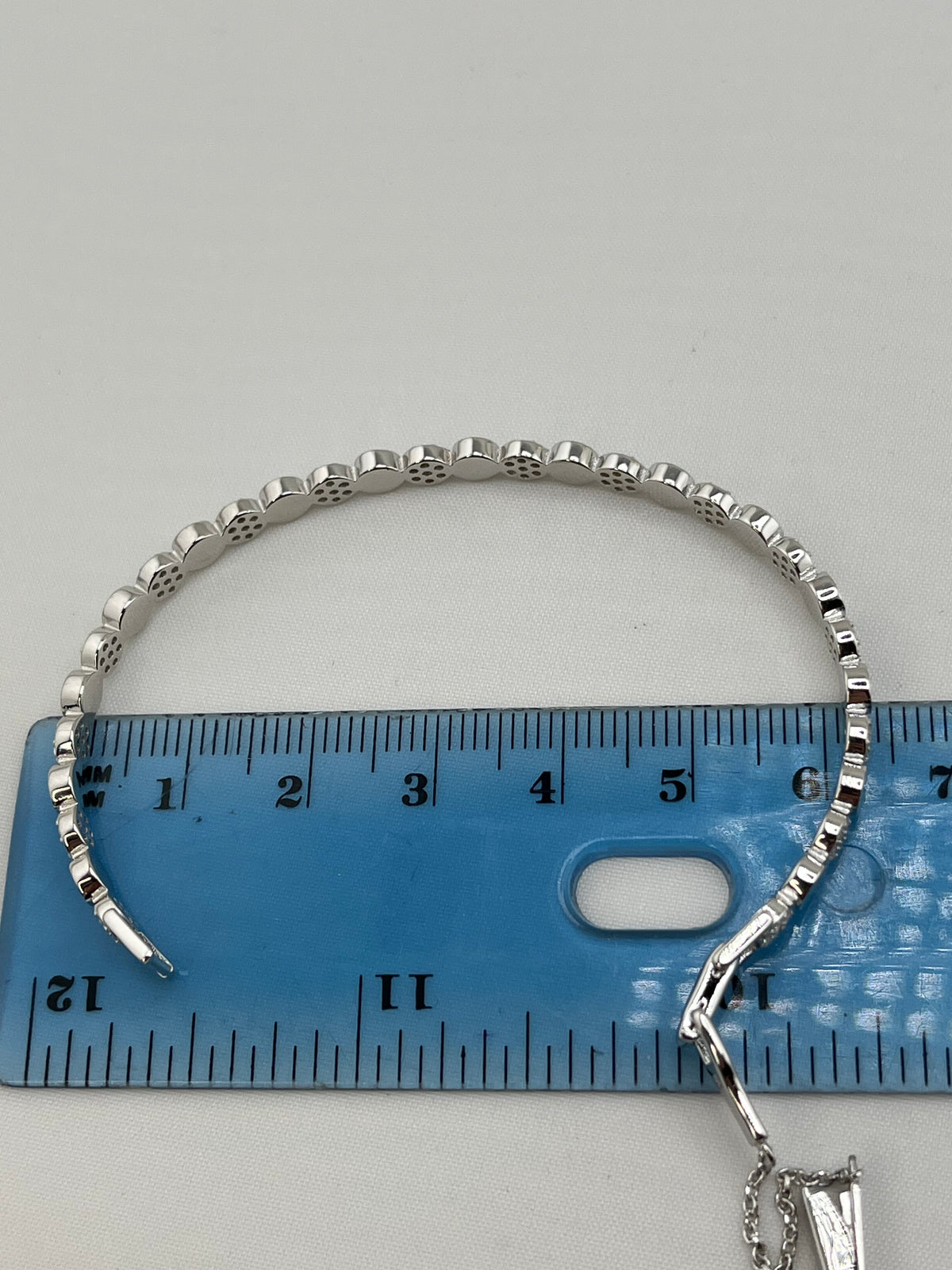 925 Sterling Silver alternating Round Disk Tennis Bracelet