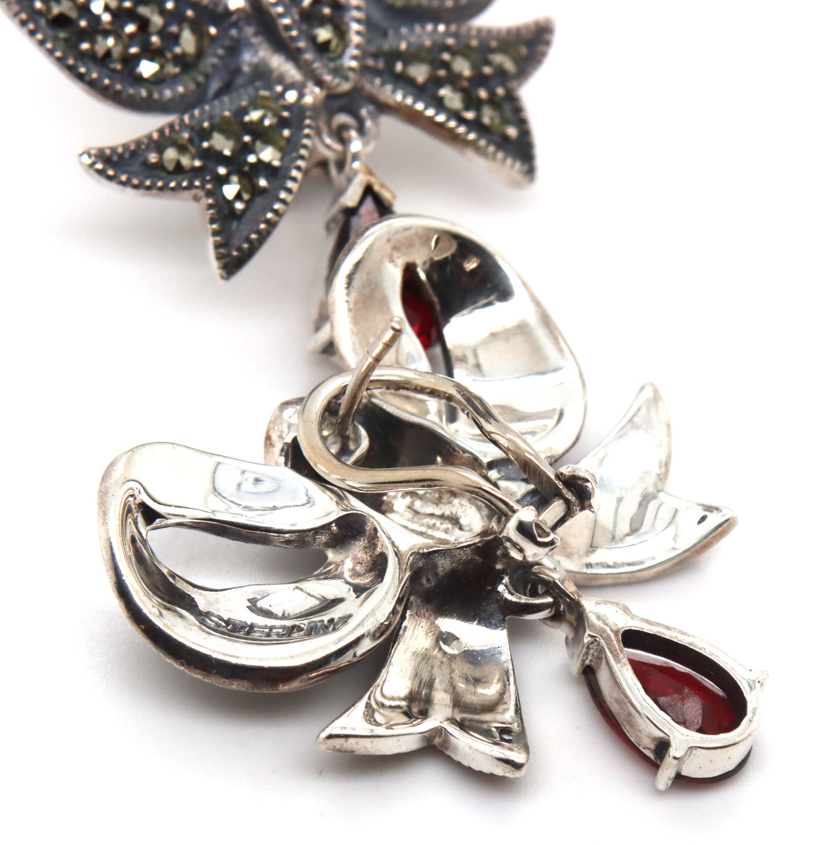 925 Sterling silver bow earrings