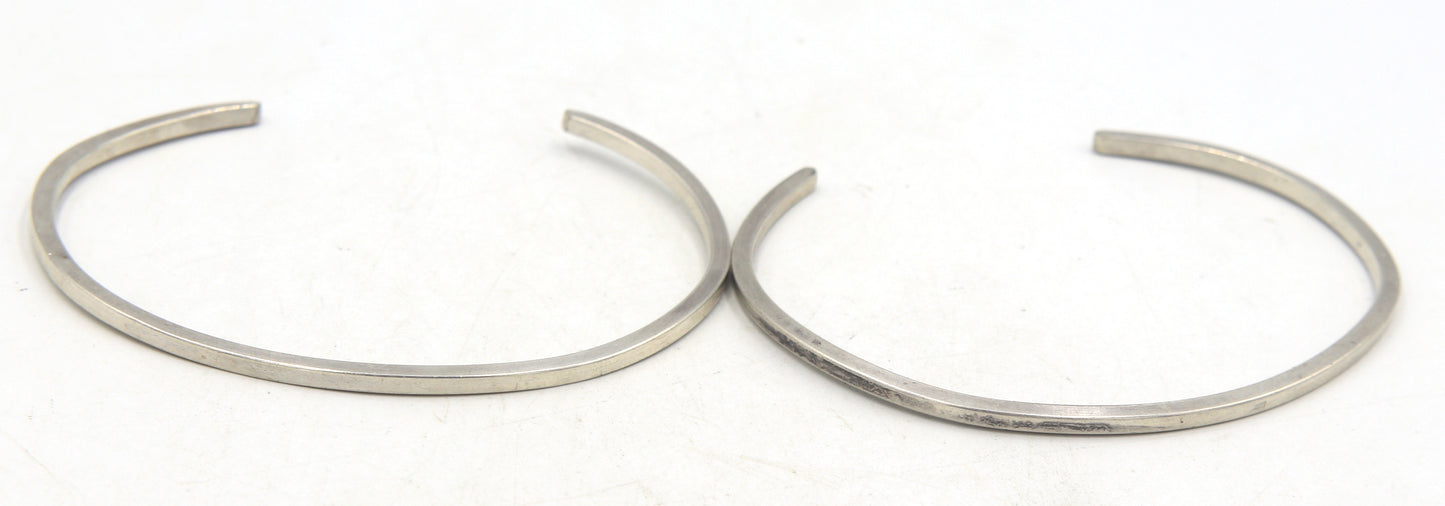 Vintage 925 sterling silver group lot of 5 cuff bangles