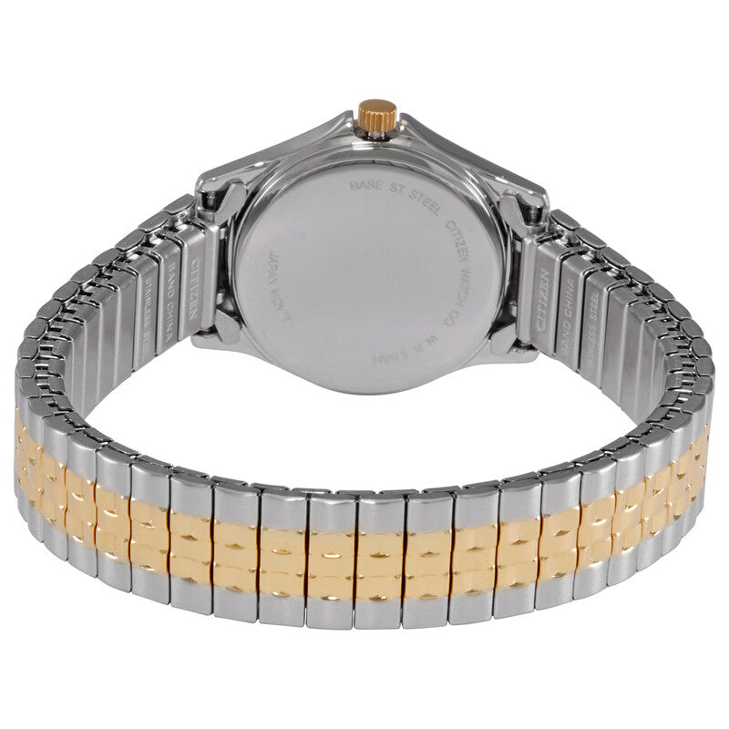 Citizen Quartz White Dial Two-Tone Expansion Ladies Watch