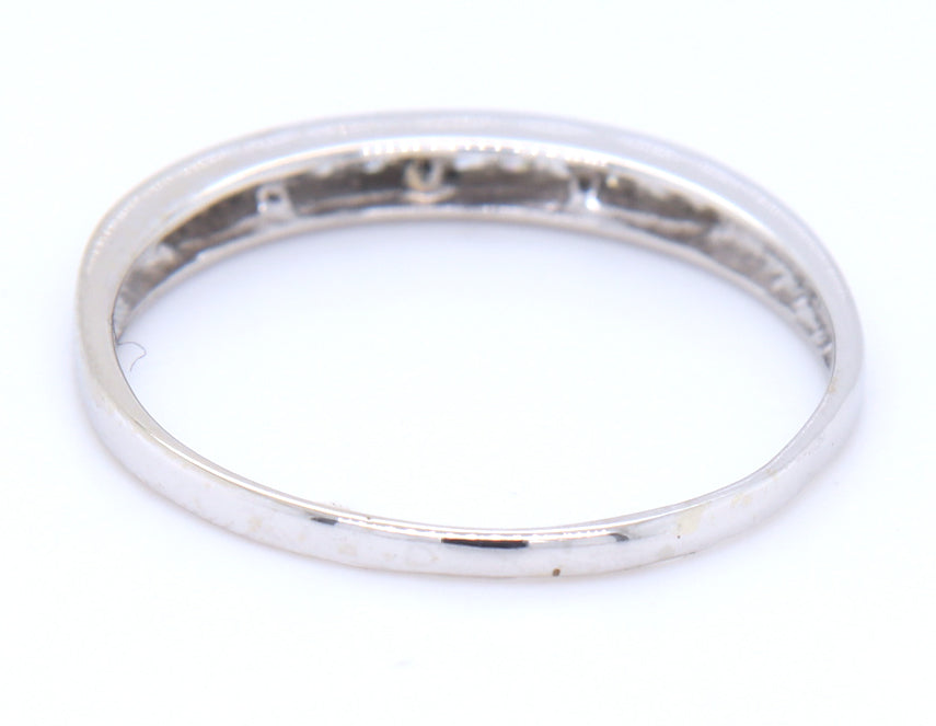 14kt White gold channel set diamond band