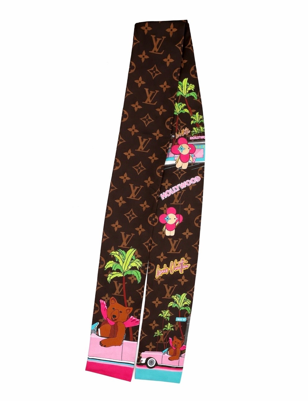 Louis Vuitton Bandeau Christmas Vivienne HollyWood Scraf Silk M00490
