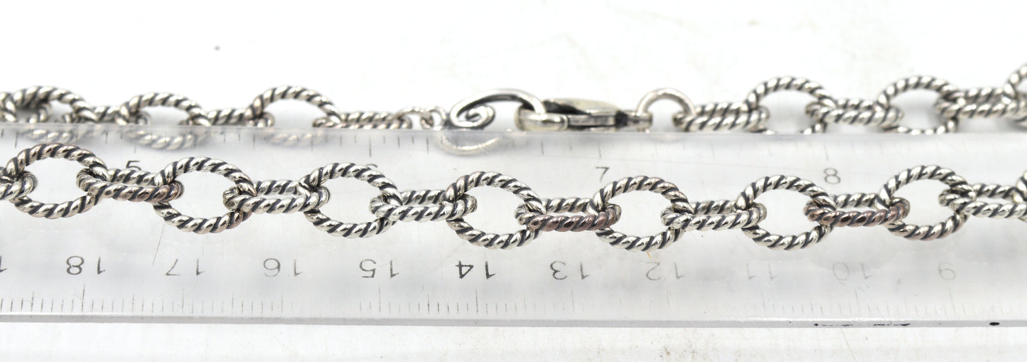 925 Sterling silver oval link chain necklace