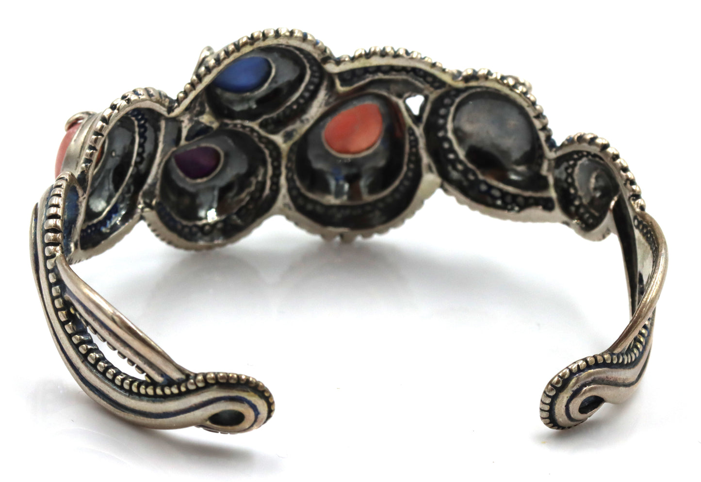 Carolyn Pollack Relios Multi Stone 925 Sterling Silver Cuff Bracelet