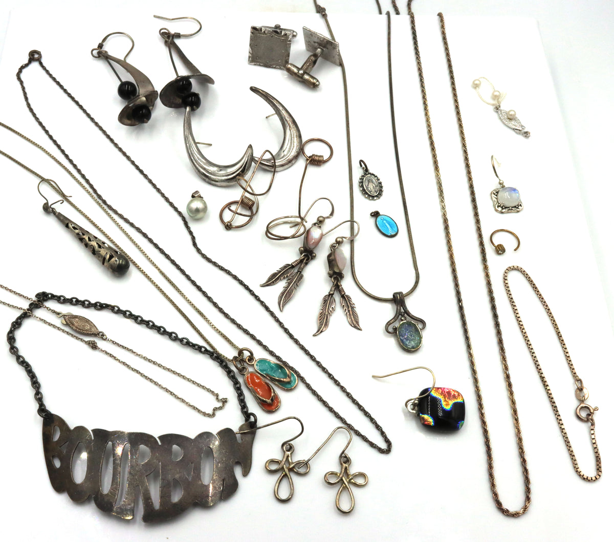 Big group lot of vintage 925 sterling silver mixed jewelry