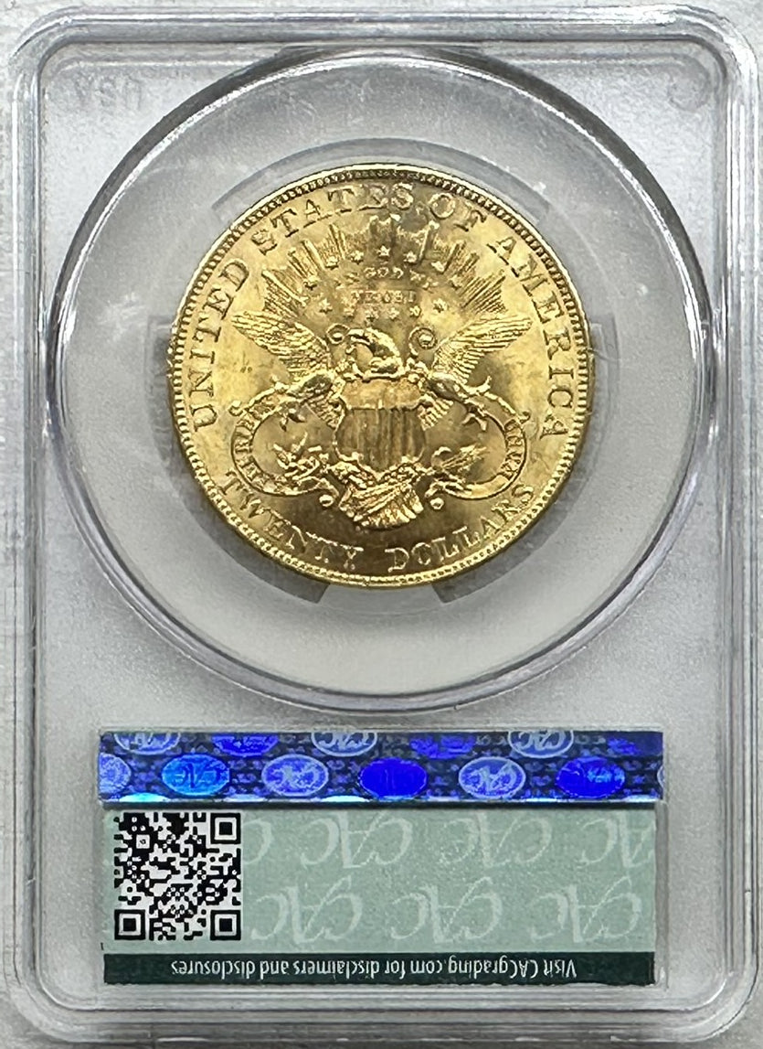 1904 $20 Liberty Head Double Eagle Gold Coin CAC Certified MS62