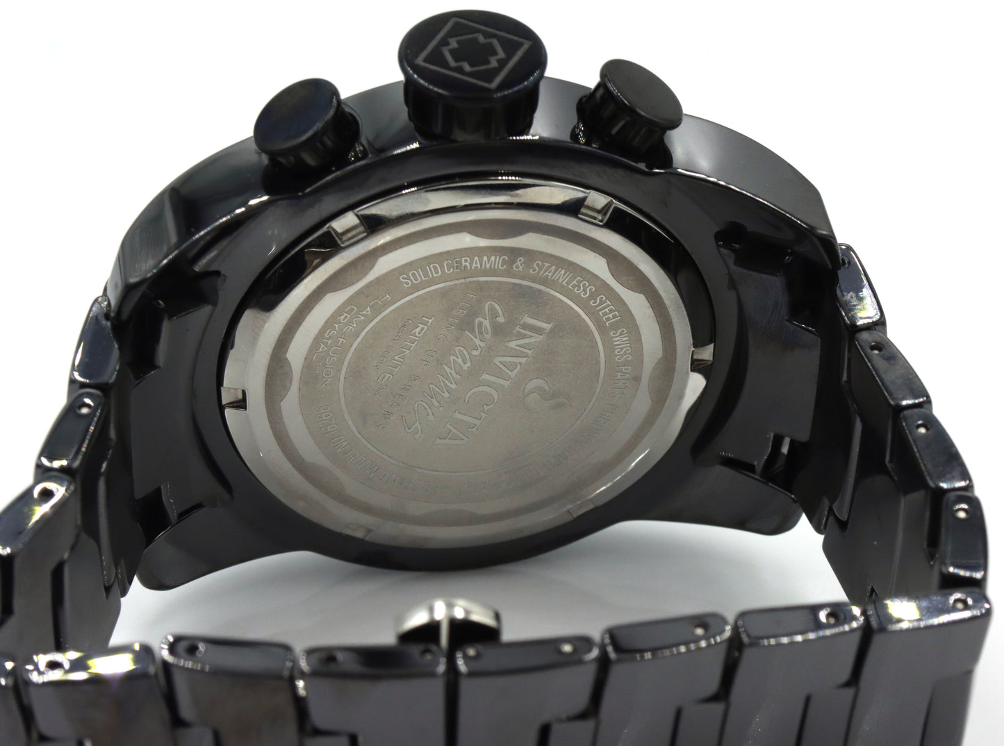 Men's Invicta chronograph yellow dial watch