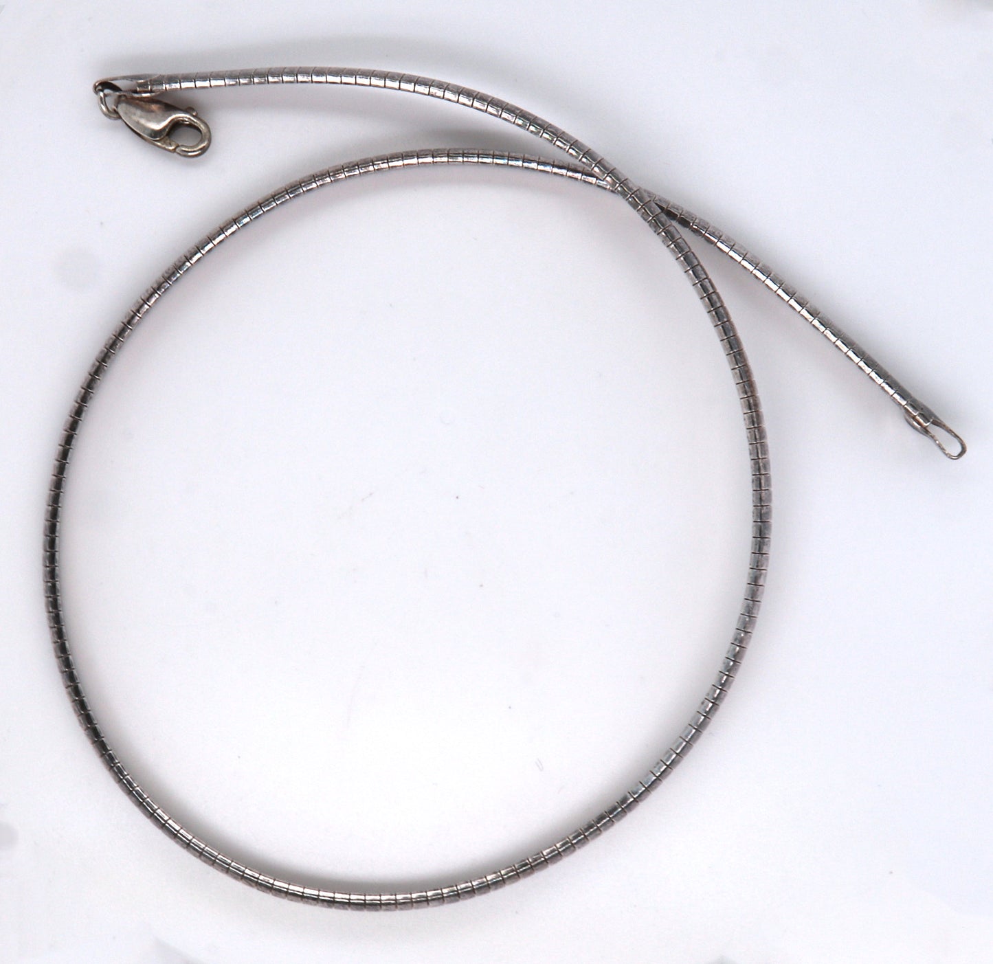 Vintage Italian Sterling Silver Omega Necklace